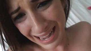 Girl assfucked for the first time and facialized for the first time as well!