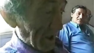 Pervert teen jerking very old italian man. Home made