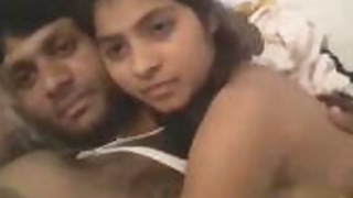 Hot girl naked and on top of her guy and sucking his dick