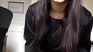 Horny teen girl dancing and playing with her pussy