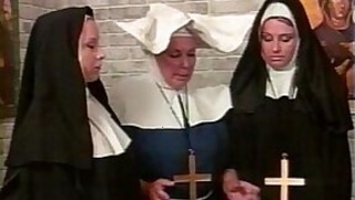 Nasty Nun gets the brush back boiled in a sexy NUDIE relationship leg