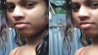 Outdoor shower video should draw attention as the Desi thinks