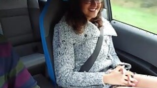 Jill's Indian wife is in the car jerking off with her fingers