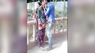 Indian slut wife kissing a strange man on the street, mms sex video