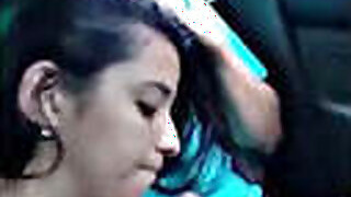 Superb beautiful girl Desi sucks in the car like a pro
