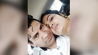 MMS video of a guy groping young Desi in a car and flaunting her XXX assets