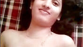 The newlywed wife is lying naked and she's being videotaped