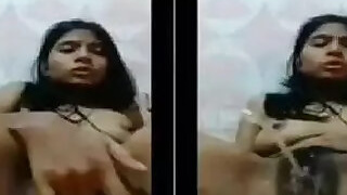 Super horny girl splashes hard during a video call