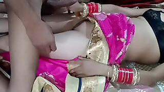 Indian couple enjoying their wedding night