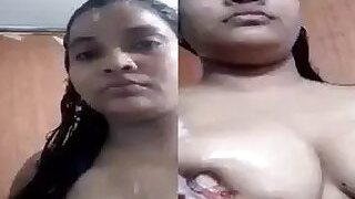 Chubby Bhabhi bathes and jerks off with her fingers