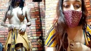 Sexy Desi Indian Girl Striptease Show
