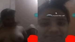 Desi Indian girl shows her tits on video call