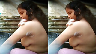 Desi Bhabhi Bathes in Hidden Camera Part 1