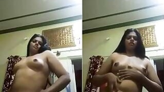A horny Desi Bhabhi strips naked and records a nude video for Lover