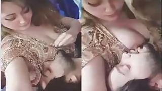 Paki GF Sucking Lover's Tits