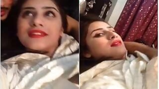 Sexy Girl Paki Presses Her Lover's Breasts