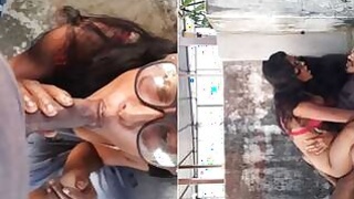 Bengali wife giving a blowjob and getting laid